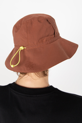 Brown bucket hat