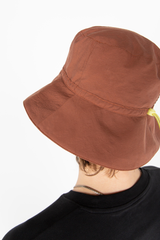 Brown bucket hat