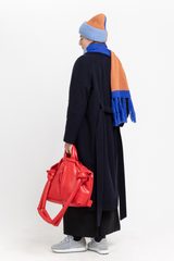 Colorblock alpaca maxi scarf