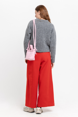 Melange grey alpaca sweater