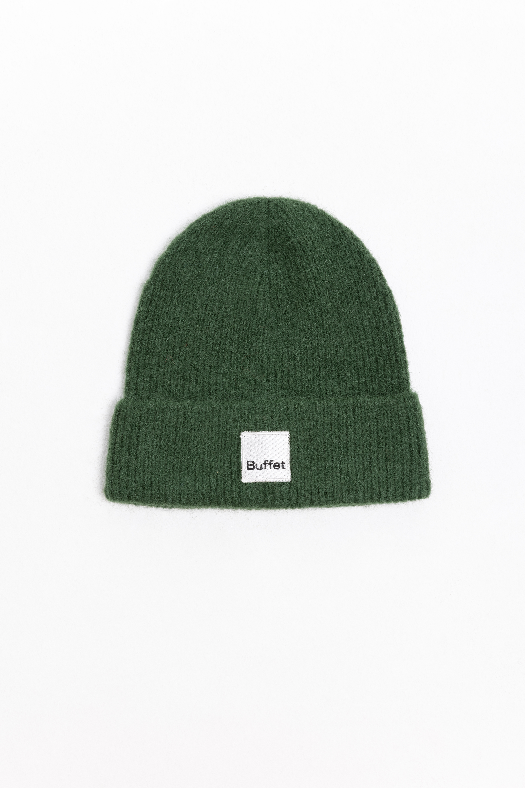 Moss green classic alpaca beanie