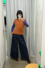 Rust alpaca vest