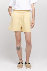 Yellow elasticated shorts