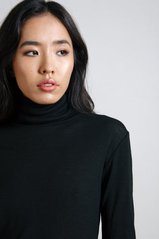 Black wool turtleneck