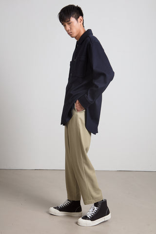 Taupe wool trousers