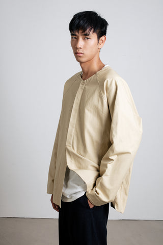 Sand raglan overshirt