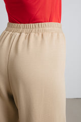 Beige relaxed trousers
