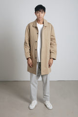 Sand Japanese cotton mac coat