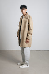 Sand Japanese cotton mac coat