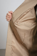 Sand Japanese cotton mac coat
