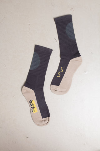 Grey organic rib socks 2Pack