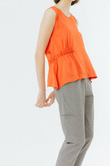 Checked slim tailored trousers