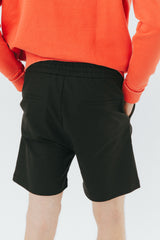Black drawstring shorts