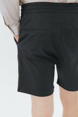 Dark blue drawstring shorts