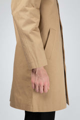 Sand Japanese cotton mac coat