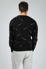 Wool jumper with cigarette pattern