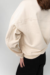 Beige unisex sweatshirt