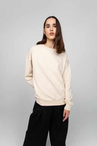 Beige unisex sweatshirt