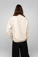 Beige unisex sweatshirt