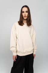 Beige unisex sweatshirt