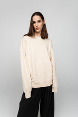 Beige unisex sweatshirt