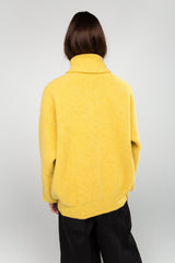 Yellow alpaca rib turtleneck