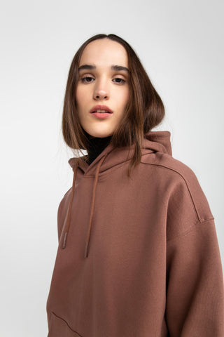 Brown unisex hoodie