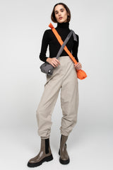 Grey cotton twill joggers