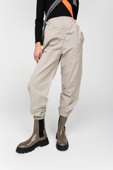 Grey cotton twill joggers