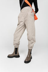 Grey cotton twill joggers