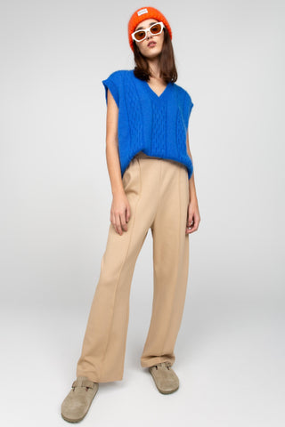 Beige relaxed trousers