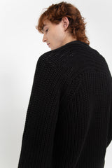 Black cotton wool cardigan