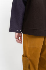Khaki/Purple fleece half zip jacket