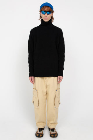 Black rollneck sweater