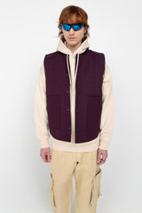 Eggplant quilted vest