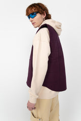 Eggplant quilted vest