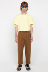 Brown men's tailored trousers