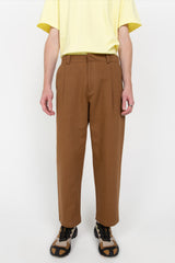 Brown men's tailored trousers