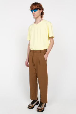 Brown men's tailored trousers