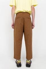 Brown men's tailored trousers