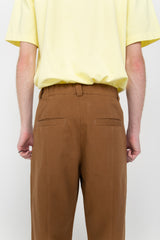 Brown men's tailored trousers