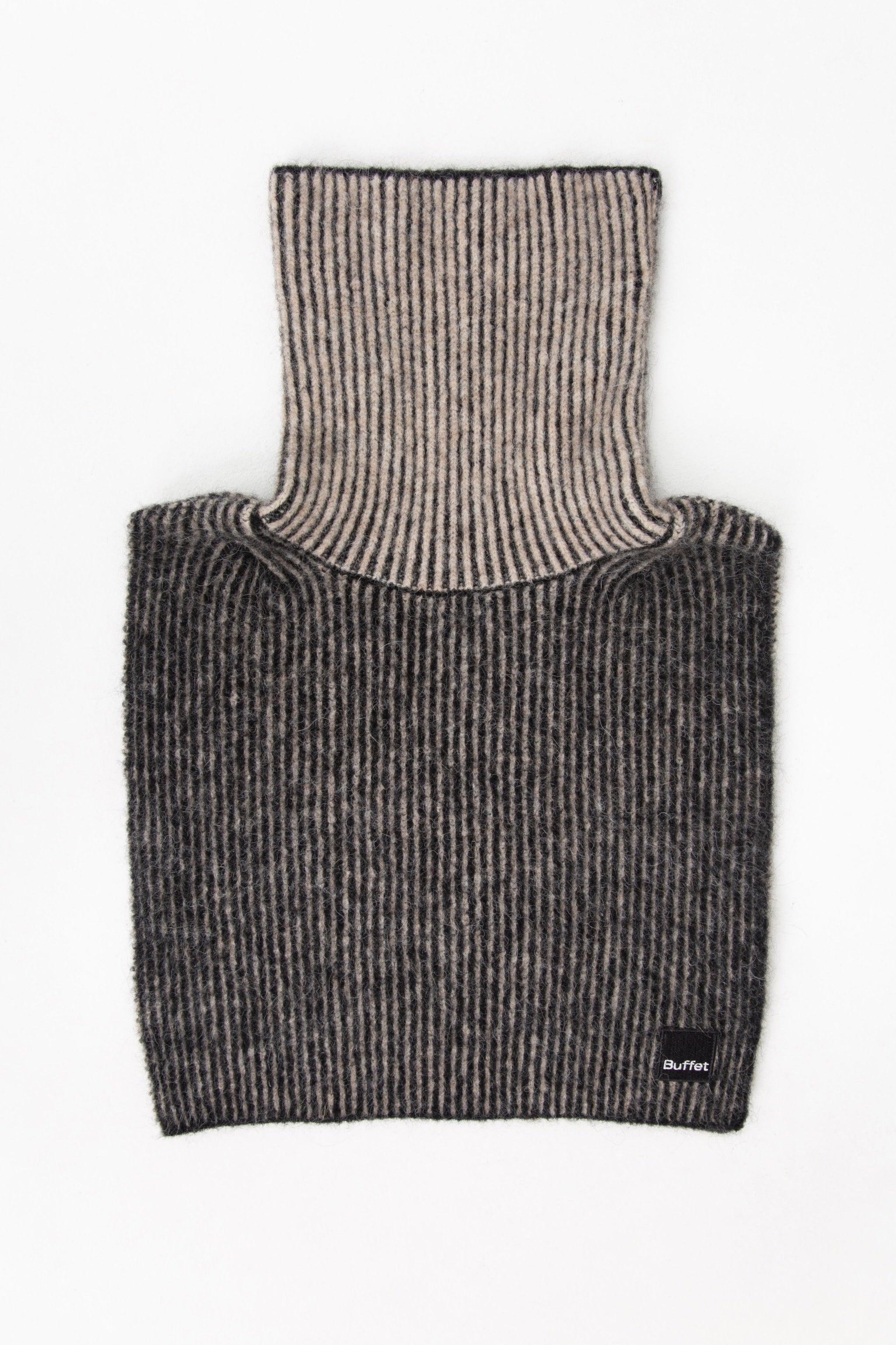Beige/Black bib