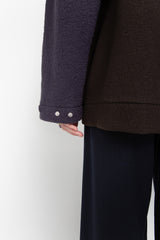 Khaki/Purple fleece half zip jacket
