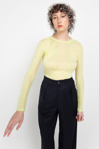 Lime yellow paneled longsleeve