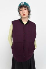 Eggplant quilted vest