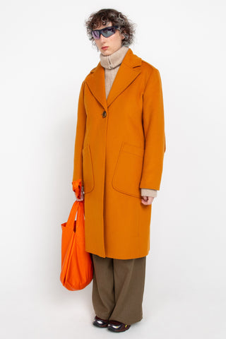 Orange tailored coat