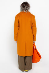 Orange tailored coat