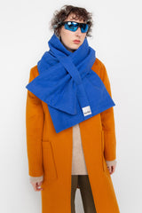 Blue quilted scarf