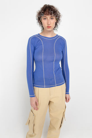 Blue paneled longsleeve