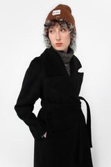 Black wrap coat